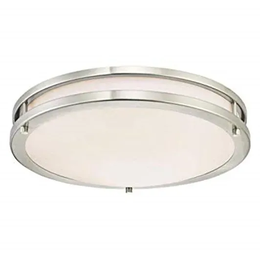 Westinghouse Energy Star LED Indoor Ceiling Mount Fixture, Brushed Nickel with Acrylic Shade