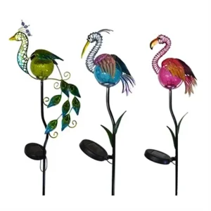 Woods Metal Bird Solar Stake Light Assorted