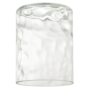 Westinghouse Clear Hammered Cylinder Shade, 5.25 in