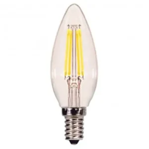 Satco 4.5 Watt B11 LED Clear Candelabra Base, 3-Pack