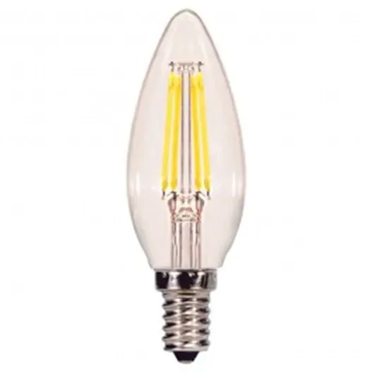 Satco 4.5 Watt B11 LED Clear Candelabra Base, 3-Pack