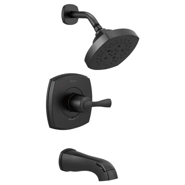 Delta Stryke 14 Series Matte Black Tub & Shower Faucet Trim