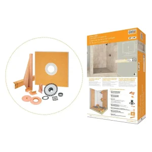 Schluter KERDI SHOWER KIT Complete kit | 48″ x 48″ Center Drain Kit / ABS Drain