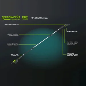 Greenworks 82V Gen II Polesaw w/ Split Shaft (Tool-Only) - view 4
