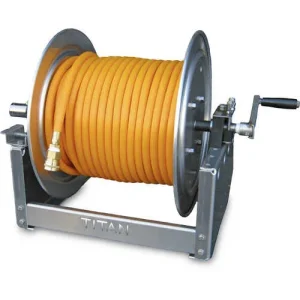 King’s Skid Sprayer 12” Manual Hose Reel w/300’ of 3/8” High-Pressure Hose