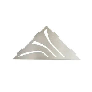 Blanke Eckbert Corner Shelves | Brushed Stainless Steel / Kaska / Triangular Corner Shelf - view 2