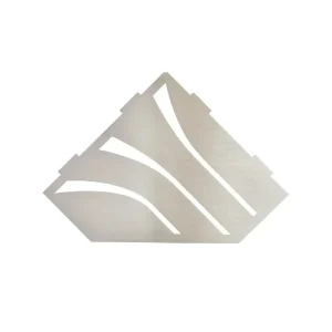 Blanke Eckbert Corner Shelves | Brushed Stainless Steel / Kaska / Triangular Corner Shelf - view 3