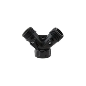 PLASTIC GARDEN HOSE WYE W/SHUTOFF