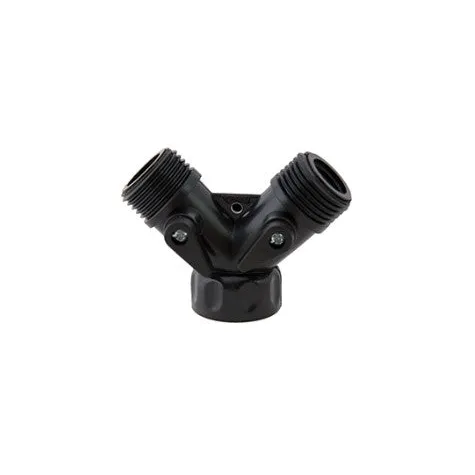 PLASTIC GARDEN HOSE WYE W/SHUTOFF