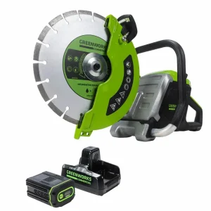 Greenworks 82V 12″ Power Cutter Kit with 4Ah Battery and Dual Port Charger