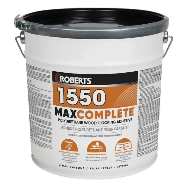 Roberts 1550 Max Complete Polyurethane Wood Flooring Adhesive – 4 Gallon