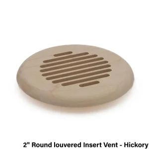 Grill Works 2″ Round Insert Vent | Hickory / Round Louvered Insert Vent - view 2