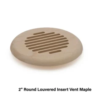 Grill Works 2″ Round Insert Vent | Hickory / Round Louvered Insert Vent - view 4
