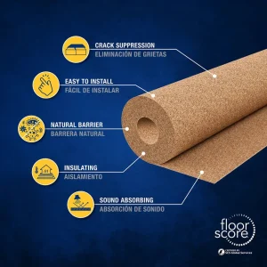 QEP Natural Cork Underlayment 6 mm Roll | 200 sq. ft. roll - view 2