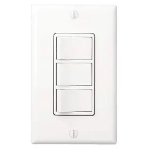 Broan Nutone 3 Swith 1 Pole White Bath Fan Control