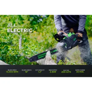 Greenworks 82V 16″ 2.4kW Chainsaw Tool-Only - view 4