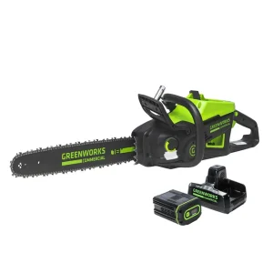 Greenworks 82V 18″ 2.7kW Chainsaw with 4Ah Battery and Dual Port Charger
