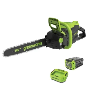 Greenworks 16″ Chainsaw with 4Ah Battery & Charger