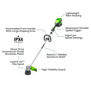 Greenworks 82V 2.0kW Front-Mount String Trimmer Tool-Only - view 3