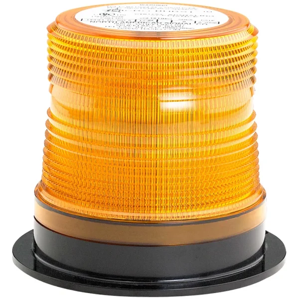 North American Signal Company 375 Series LED Single-Flash Micro-Burst™ Strobe Light with Amber Dome