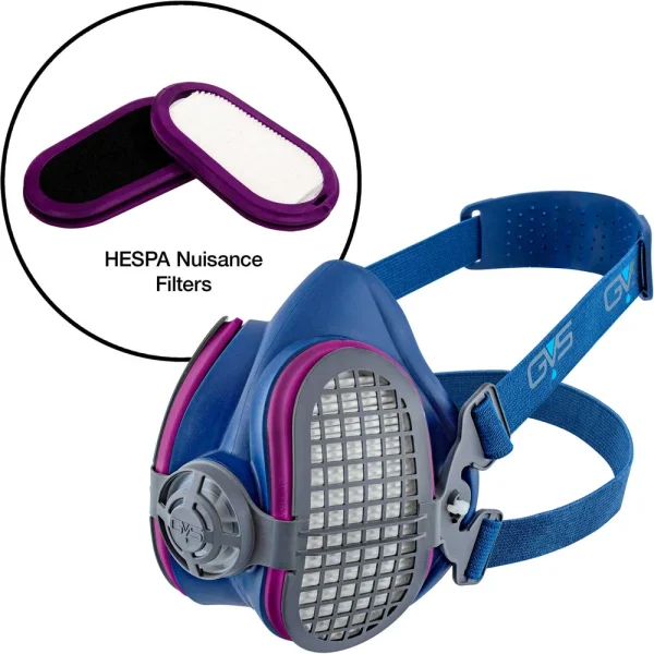 GVS Elipse® Half-Mask Respirator with HESPA™ + P100 Nuisance Odor Filters