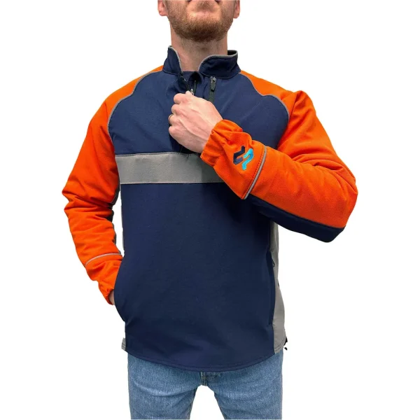 SwedePro™ Professional Quarter-Zip Pullover Chain Saw Shirt