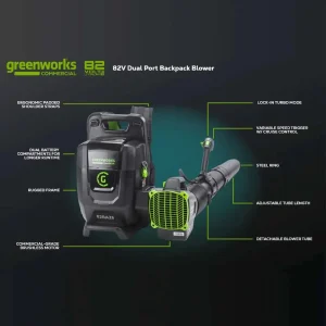 Greenworks 82V 690 CFM Dual Port Backpack Blower Tool-Only - view 2