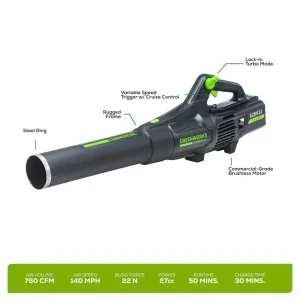 Greenworks 82V Handheld Brushless Axial Blower Tool-Only - view 4