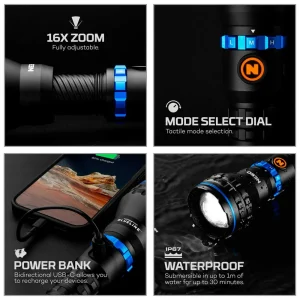 NEBO® Luxtreme MZ60 Blueline Flashlight - view 3