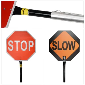 Jameson® 2-Sided Stop/Slow Traffic Control Paddle - view 2