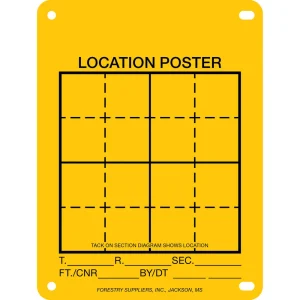 Painted Aluminum Location & Bearing Tree Posters