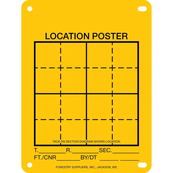 Painted Aluminum Location & Bearing Tree Posters