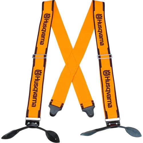 Husqvarna Button-Type Suspenders, Orange
