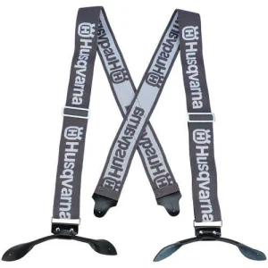 Husqvarna Button-Type Suspenders, Gray