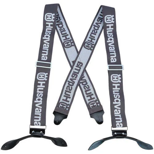 Husqvarna Button-Type Suspenders, Gray