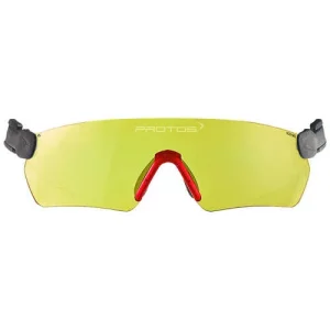 Integrated Safety Glasses for Pfanner Protos Integral Helmets, Yellow