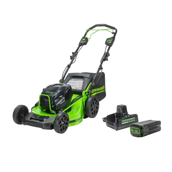 Greenworks Lawn Mower 82 Volt 21″ Self-Propelled with 8Ah Battery and 8A Dual Port Charger