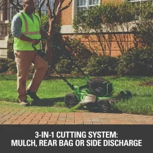 Greenworks Lawn Mower 82 Volt 21″ Self-Propelled with 8Ah Battery and 8A Dual Port Charger - view 3
