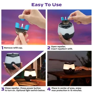 Thermacell® EL55 Rechargeable Mosquito Repeller + Glow Light - view 3