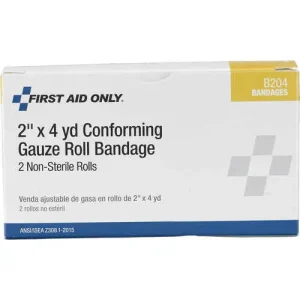 Forestry Suppliers First Aid Refill, Non-sterile Conforming Gauze Roll, 2˝ x 4 yards, Box of 2