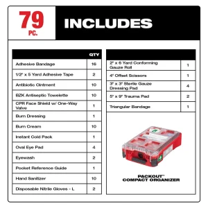 Milwaukee® 79PC Class A Type III PACKOUT™ First Aid Kit - view 2