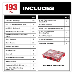 Milwaukee® 193PC Class B Type III PACKOUT™ First Aid Kit - view 3