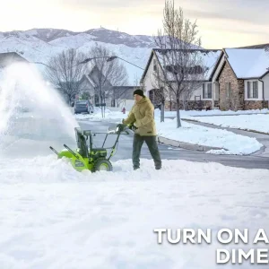Greenworks 82V Dual Stage Snow Thrower with 8Ah Batteries and Dual Port Charger - view 4