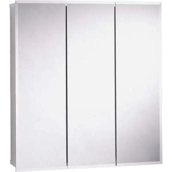 Zenith Frameless Tri-View Surface Mount Medicine Cabinet, 30 x 36 in