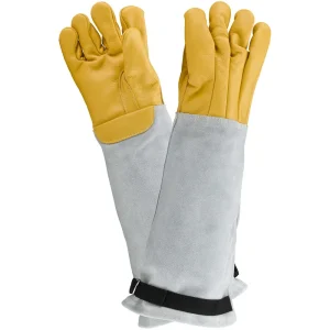 Vet-Pro™ Trapper Leather/Kevlar Animal and Reptile Handling Gloves