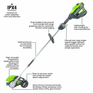 Greenworks 82V Edger with 4Ah Battery and Dual Port Charger - view 4