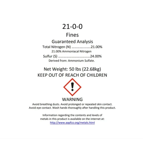 21-0-0 AMMONIUM SULFATE | 50LB BAG
