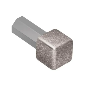 Schluter Quadec Aluminum Metal Inside/Outside Corner | Stone Grey / 3/8″