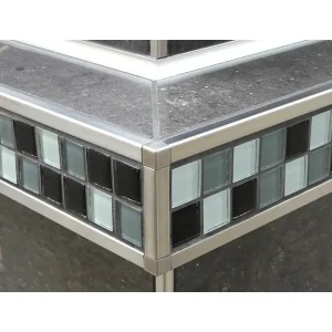 Schluter Quadec Aluminum Metal Inside/Outside Corner | Stone Grey / 3/8″ - view 2