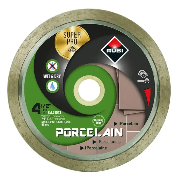 Rubi 4-1/2″ Premium Porcelain Dry Diamond Blade